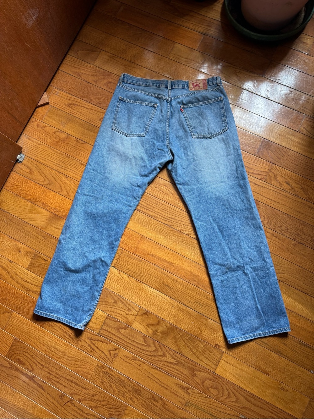 Alien Workshop AMS USA Made Vintage Light Wash Straight Leg Jeans 34x32 - Picture 2 of 9